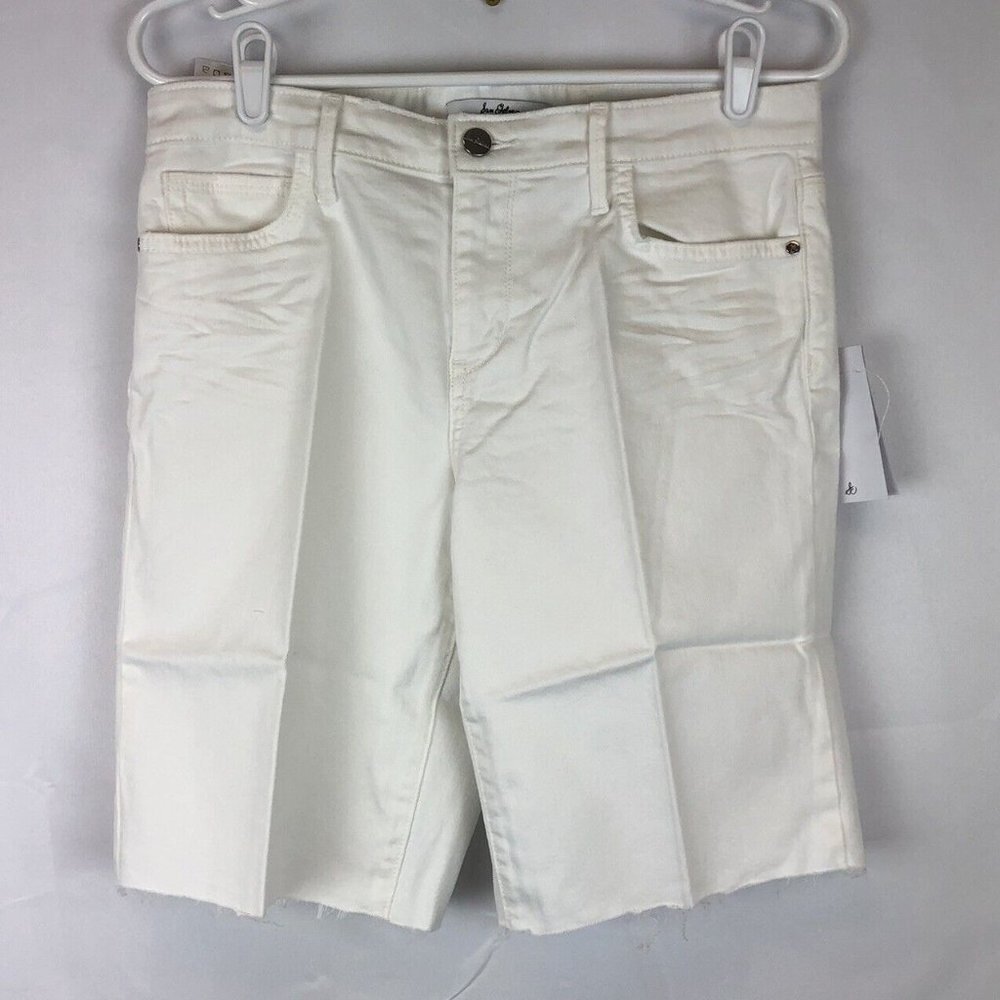 Sam Edelman Women’s White The Derby Bermuda Shorts, Size 28